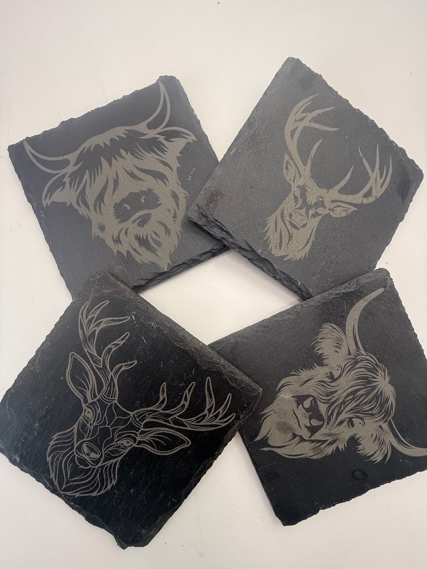Engraved Slate Coaster set